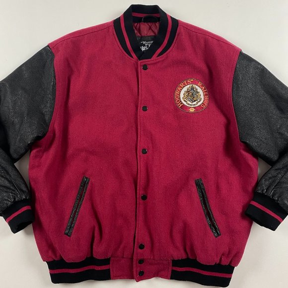 Universal Studios Other - Harry Potter Hogwarts Railways Wool Leather Varsity Jacket XL Universal Studios